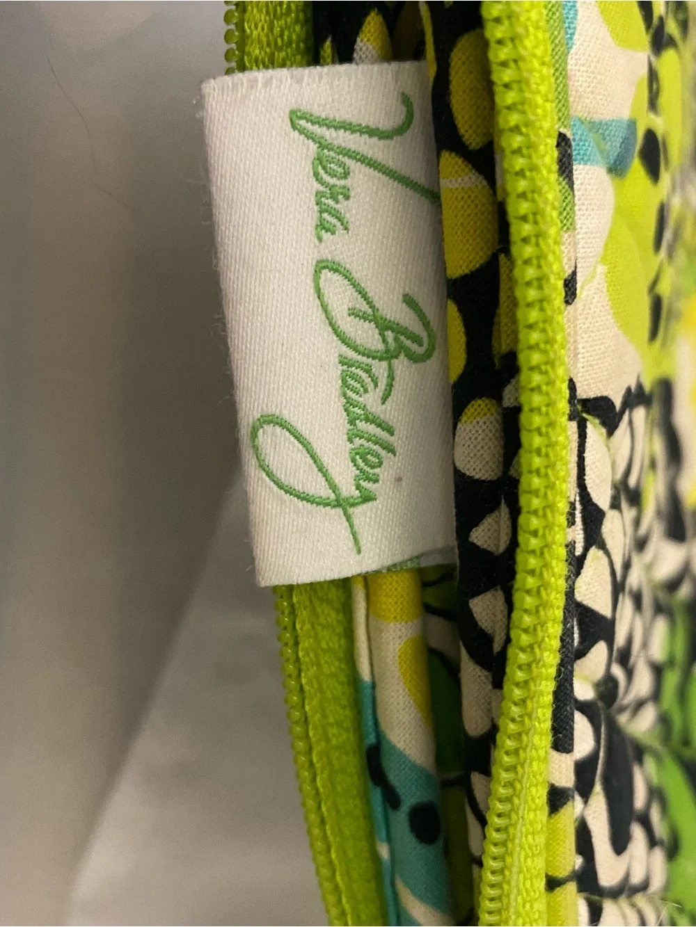 Vera Bradley Lime's Up Green Yellow White E-Book Tablet Case Holder 8